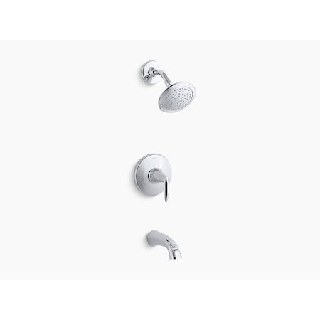 Kohler Bath & Shower Trim W/ Lever Handle & 2.5 GPM Showerhead TS45104-4-CP